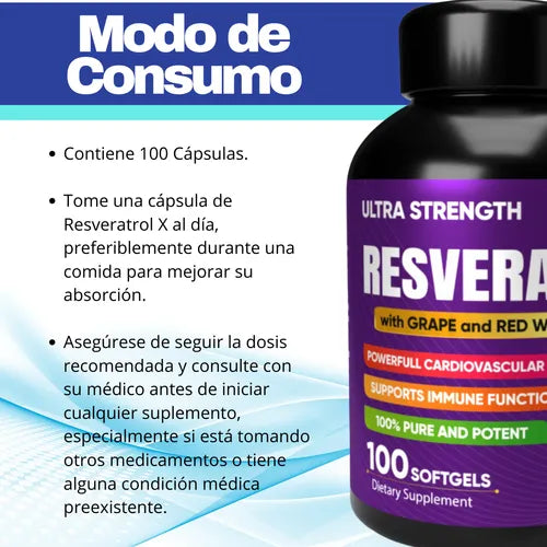 Resveratrol x 100 softgels