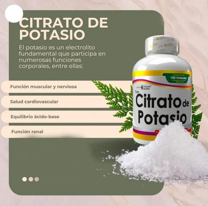 Citrato de potasio x 100 UNIDADES